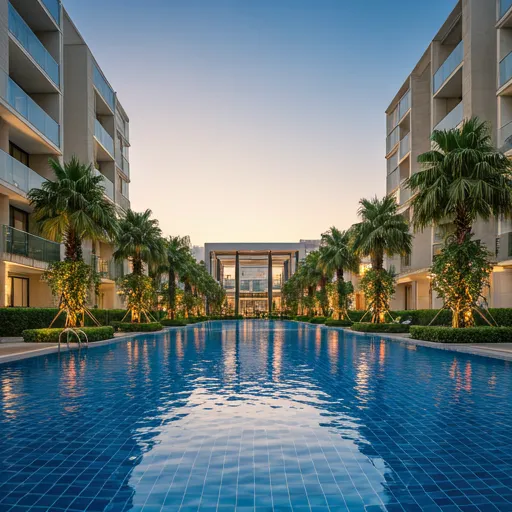 Premium residential apartment community with landscaped surroundings